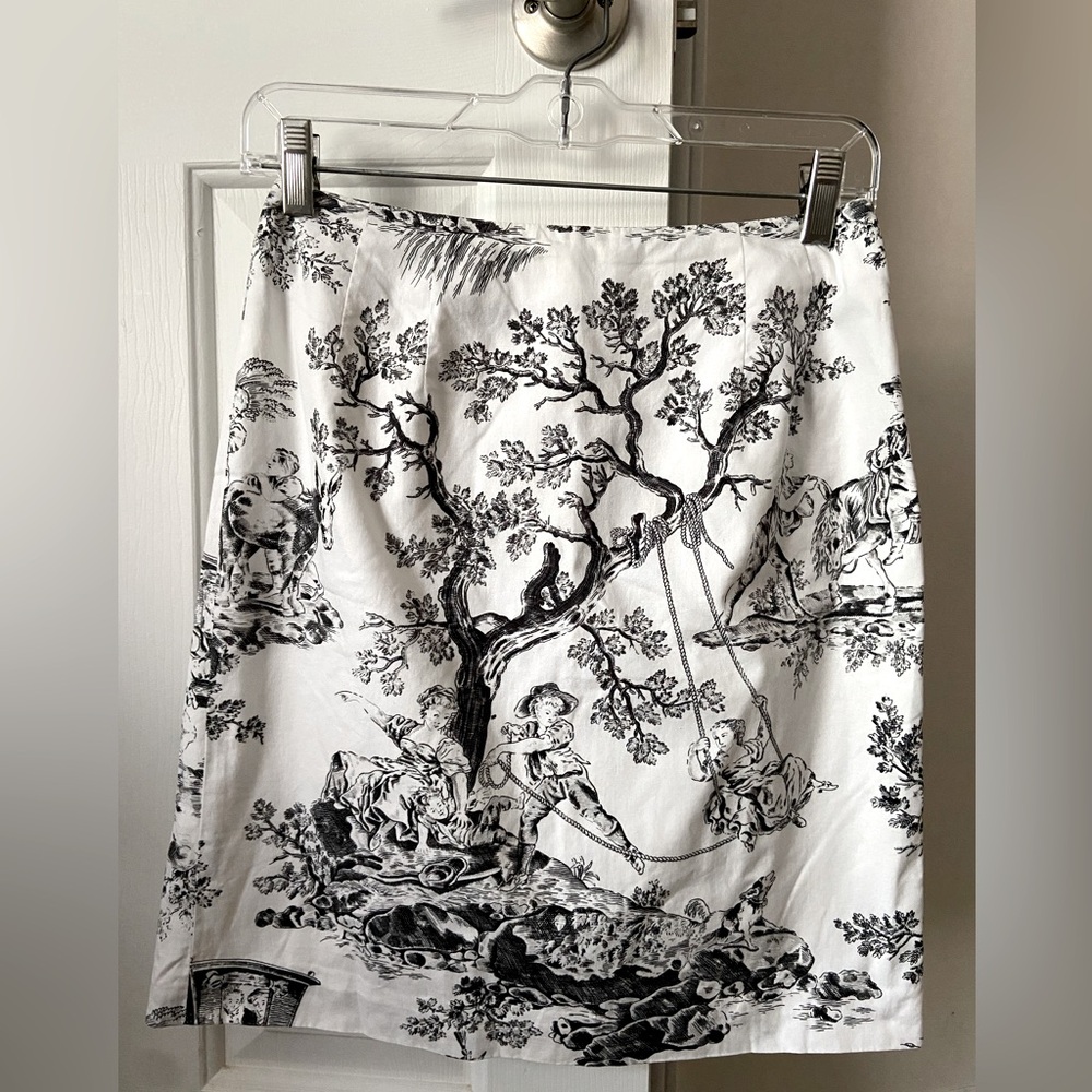 Talbots mini pencil toile cotton skirt